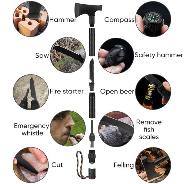 Compact 7-in-1 Multifunctional Axe