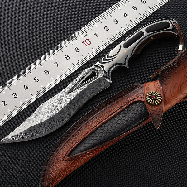 75 layers Damascus knife with 316L Steel handle.