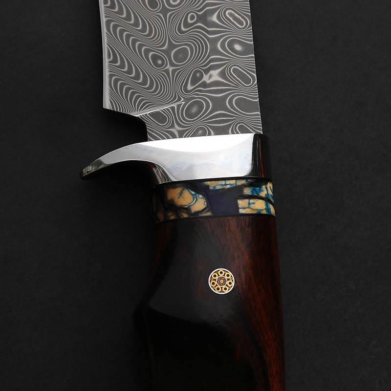 95 layers Damascus knife with American Sand Iron Wood handle.